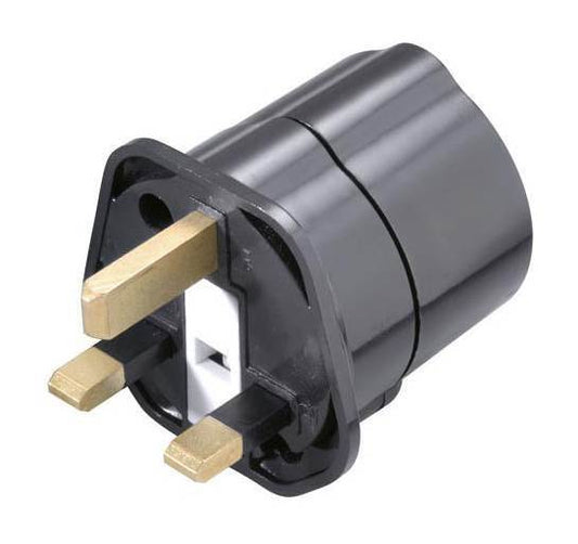 Vivanco riduttore adattatore spina presa Schuko UK 3 pin GB + fusibile 250V