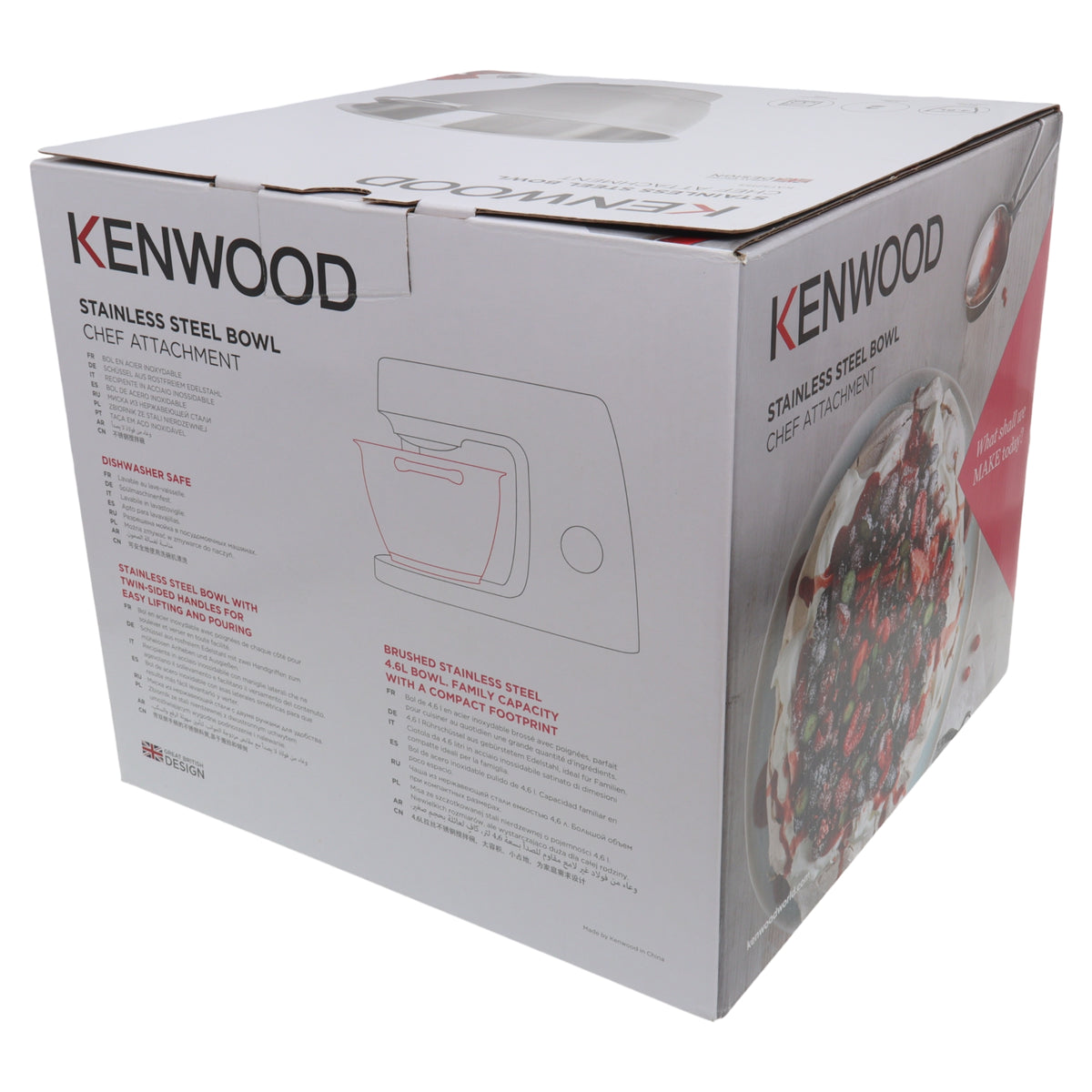 Ciotola 4.6L per impastatrice planetaria Kenwood Chef Sense Elite Pro AW20011024
