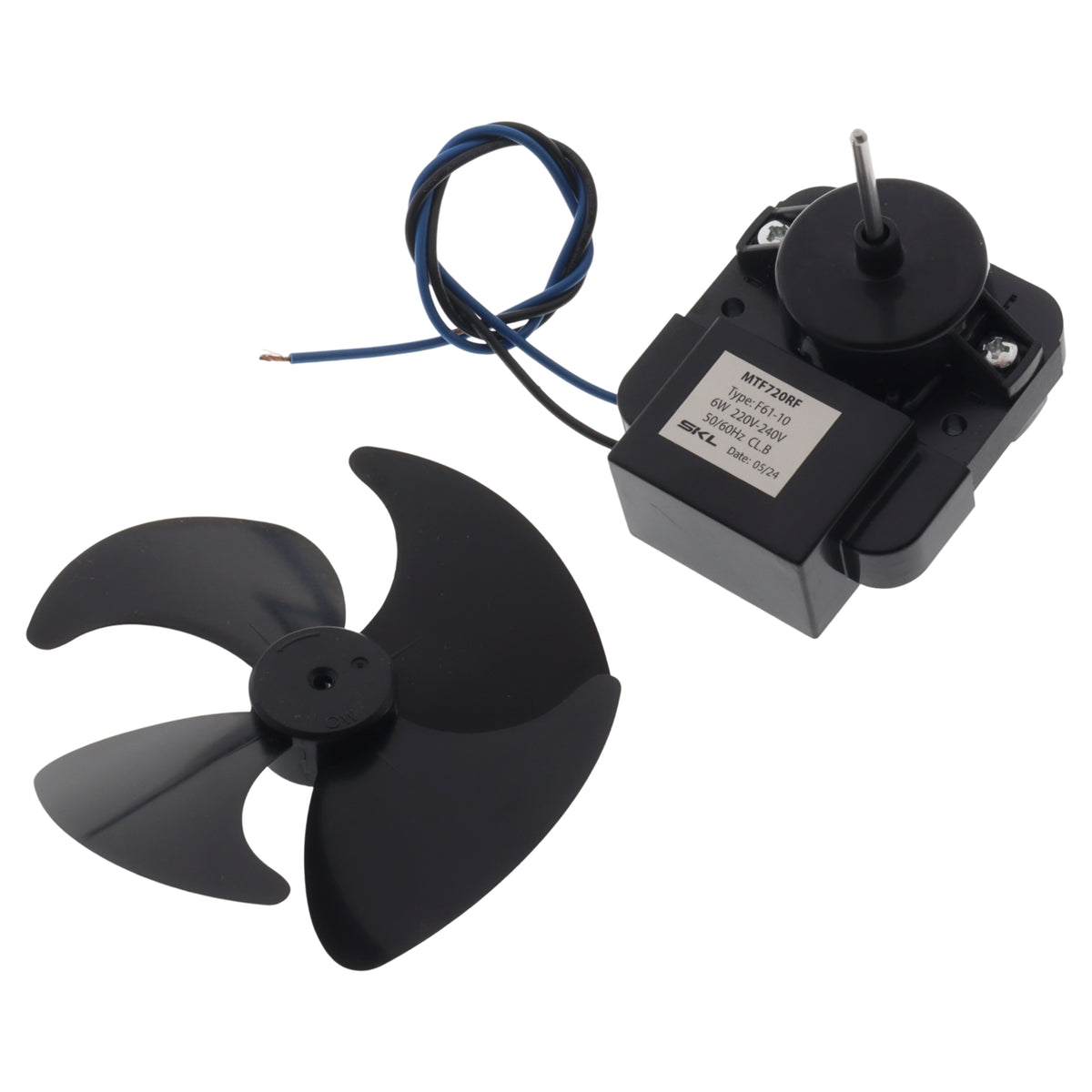Motore ventilatore F61-10 6W 220V con ventola 100mm universale per frigorifero